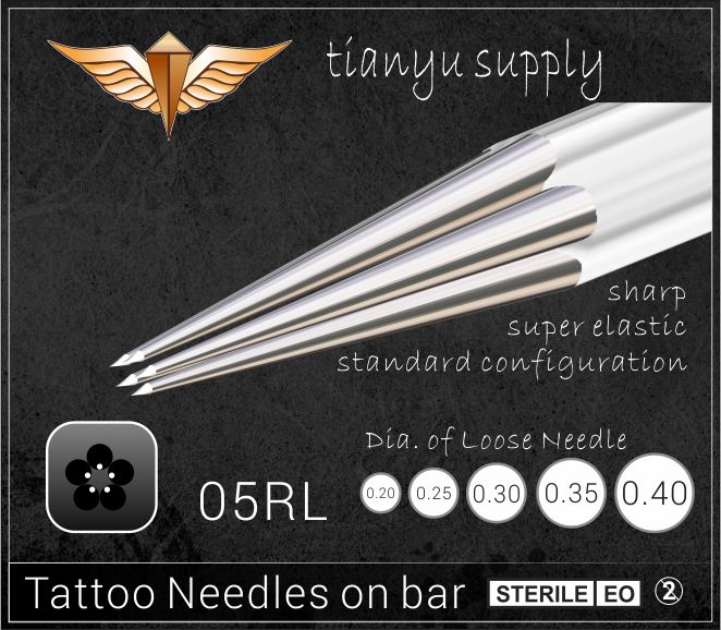 5-Round Liner Premade Sterilized Tattoo Needle on Bar