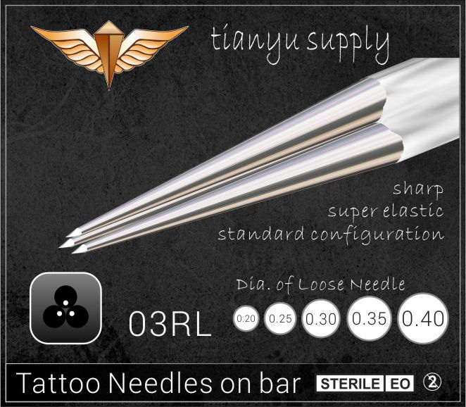 3-Round Liner Premade Sterilized Tattoo Needle on Bar