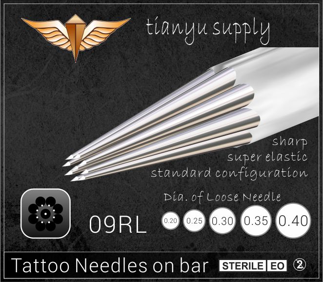9-Round Liner Premade Sterilized Tattoo Needle on Bar
