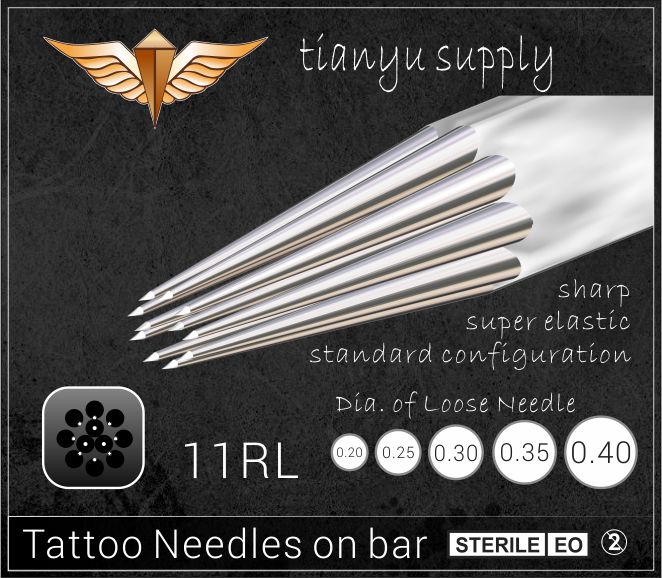 11-Round Liner Premade Sterilized Tattoo Needle on Bar