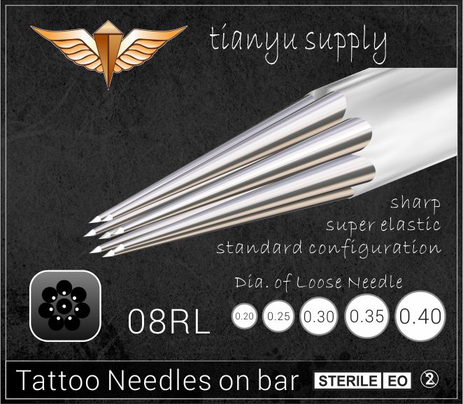8-Round Liner Premade Sterilized Tattoo Needle on Bar