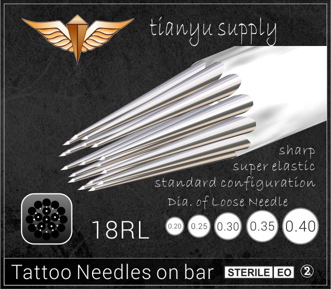 18-Round Liner Premade Sterilized Tattoo Needle on Bar