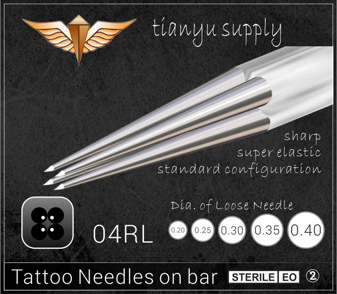 4-Round Liner Premade Sterilized Tattoo Needle on Bar