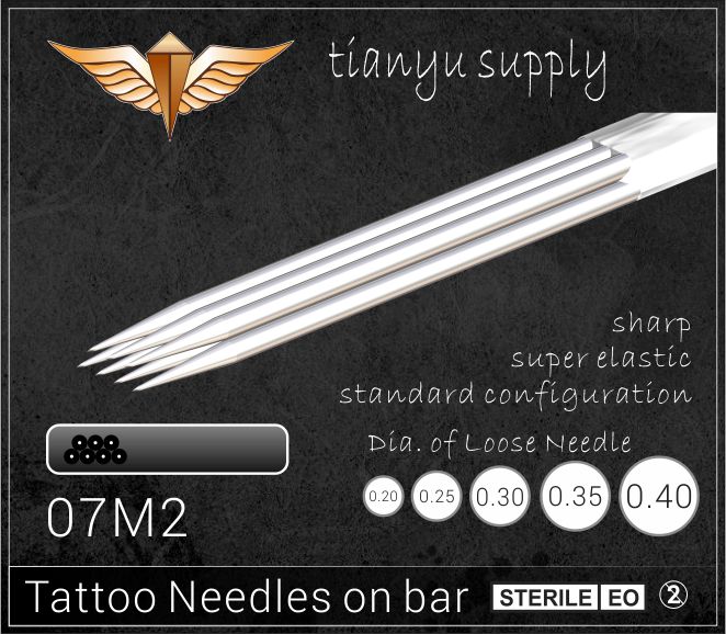 7-Stacked Magnum Premade Sterilized Tattoo Needle on Bar