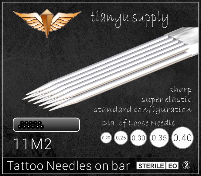 11-Stacked Magnum Premade Sterilized Tattoo Needle on Bar