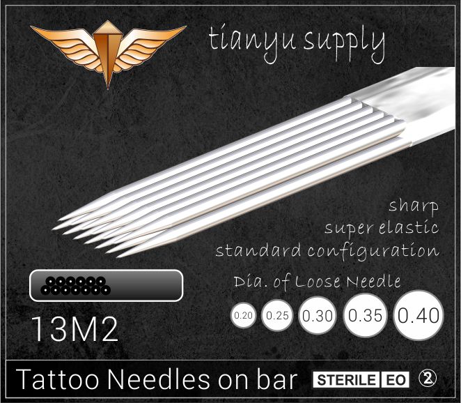 13-Stacked Magnum Premade Sterilized Tattoo Needle on Bar