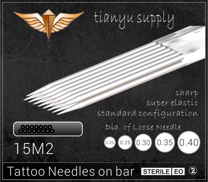 15-Stacked Magnum Premade Sterilized Tattoo Needle on Bar