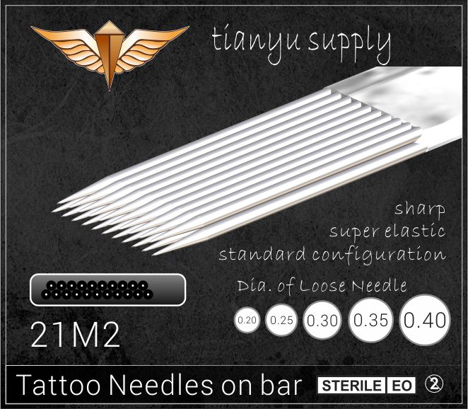 21-Stacked Magnum Premade Sterilized Tattoo Needle on Bar
