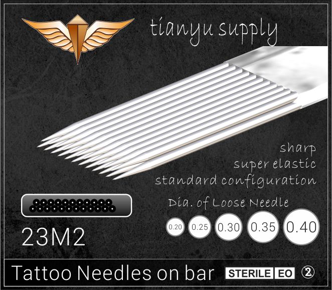 23-Stacked Magnum Premade Sterilized Tattoo Needle on Bar
