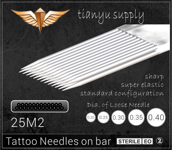 25-Stacked Magnum Premade Sterilized Tattoo Needle on Bar