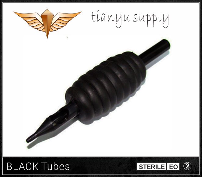 Black Disposable Tube & Grip Sets - Round Tip